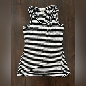CALIA by Carrie Underwood Black and White Striped Tank Top